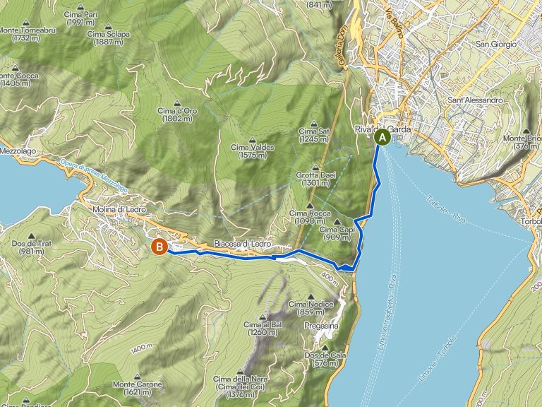 Von Riva del Garda nach Via del Ponale, Ledro | Mountainbike-Tour | Komoot