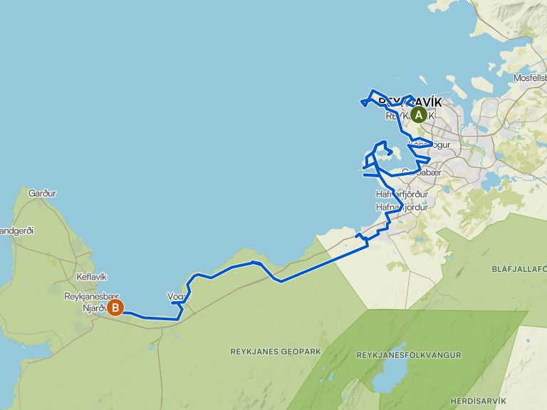 FTC - Iceland - Stage 1 - Reykjavik to Njardvik | randonnée pédestre | Komoot