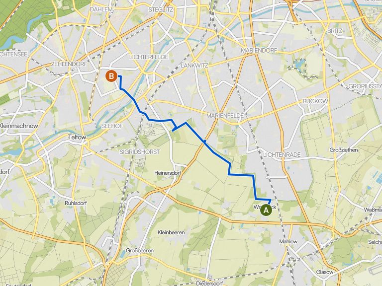 Berlin/Brandenburg: Waldstübchen - Mauerweg - Lichterfelde - Zehlendorf ...