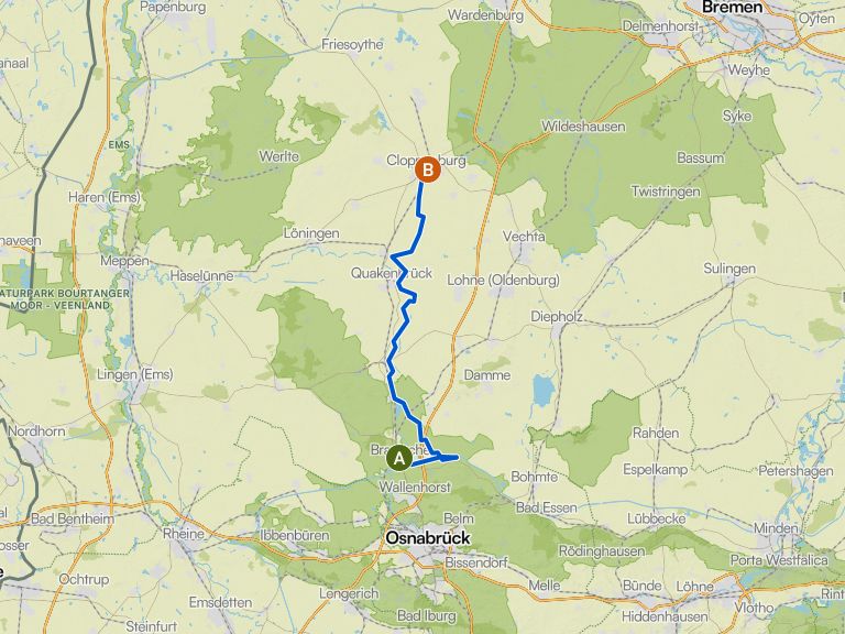 Von Bramsche nach Cloppenburg | Fahrradtour | Komoot