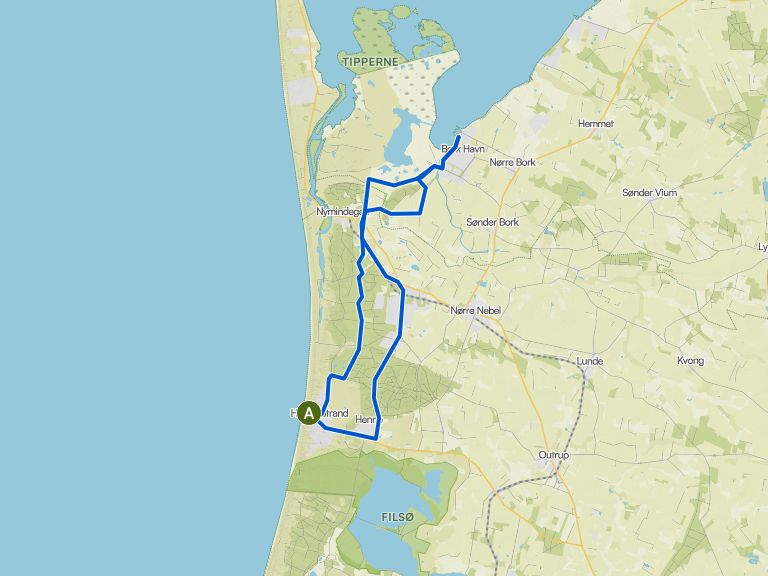 Henne strand, Bork havn, Henne strand | Fahrradtour | Komoot