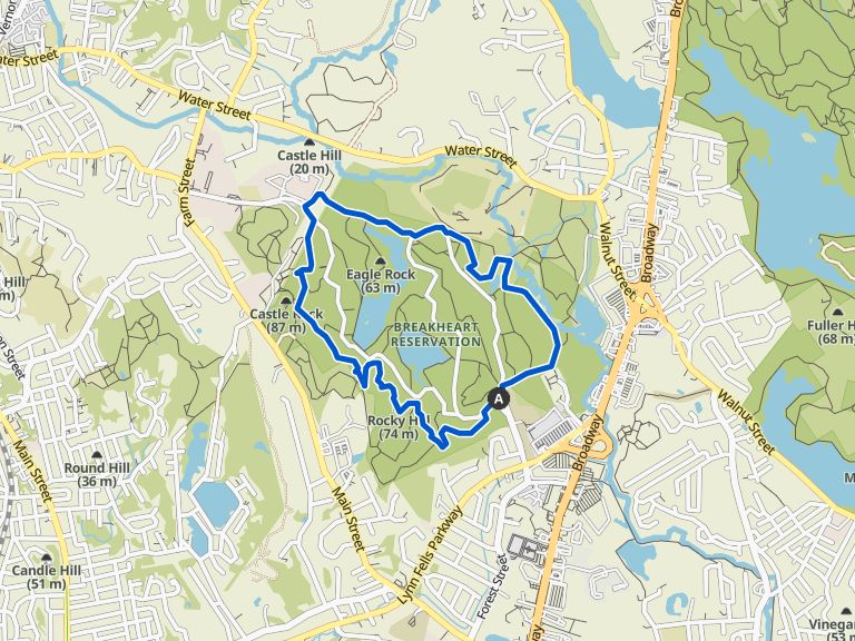 Breakheart Reservation Trail Map Ridge Trail And Saugus River Trail Loop Breakheart Reservation Hike Komoot