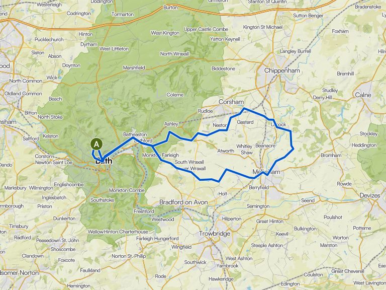 Bath Kingsdown Lacock Melksham CIRC ROAD | Fahrradtour | Komoot