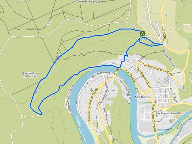 La roche à Sept Heures — loop from Monthermé in the Parc Naturel ...