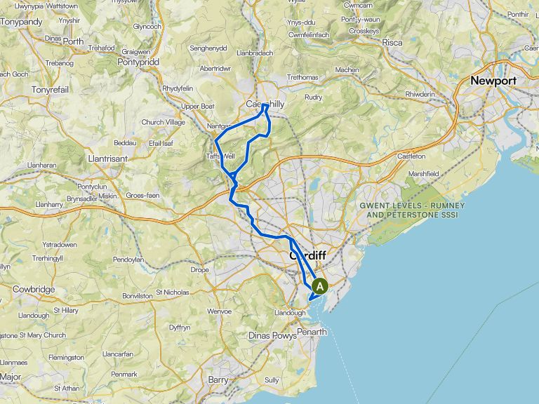 Cardiff Bay to Caerphilly Castle loop | ride | Komoot