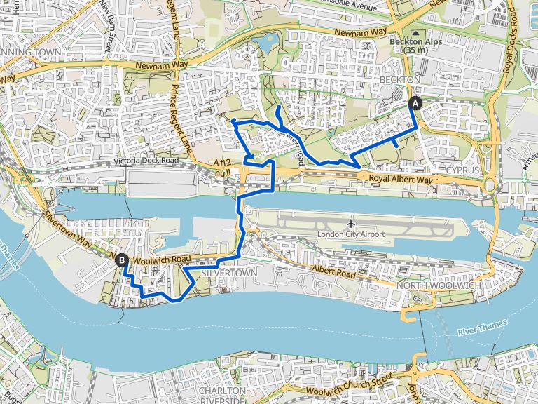 25.1 Beckton to Silvertown and Thames Barrier Park | hike | Komoot