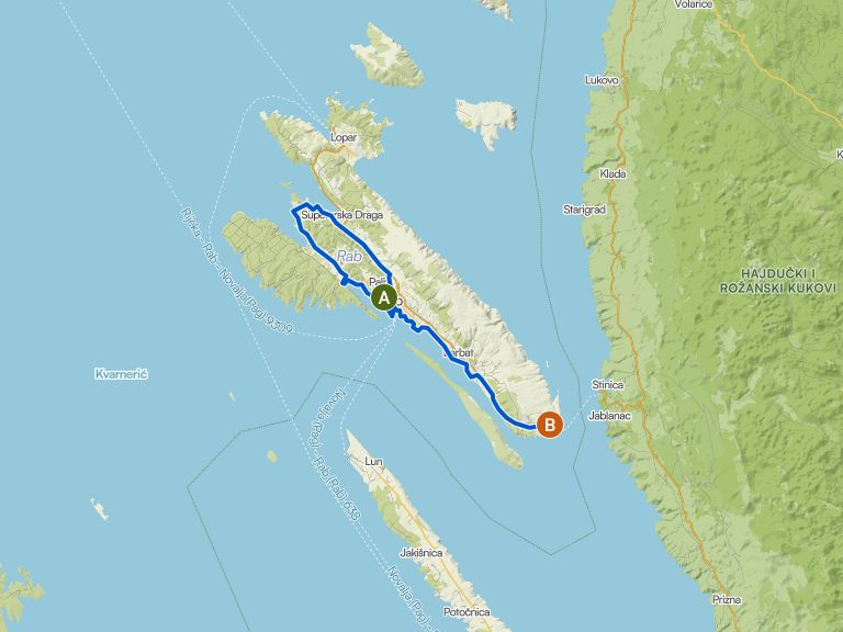 Kroatien Insel Rab | Fahrradtour | Komoot