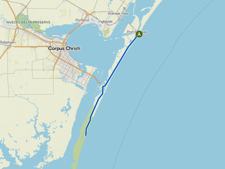 South Padre from Port Aransas — Padre Island National Seashore | road ...