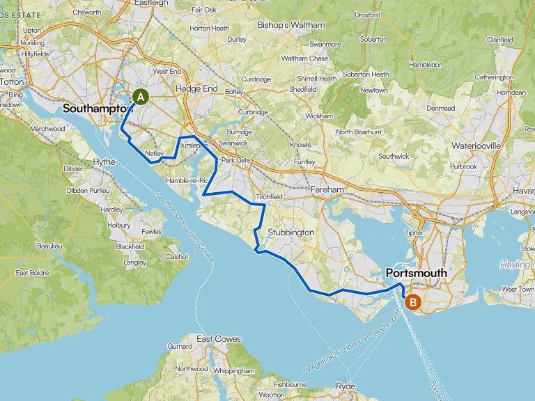 From Bitterne to Portsmouth | road ride | Komoot