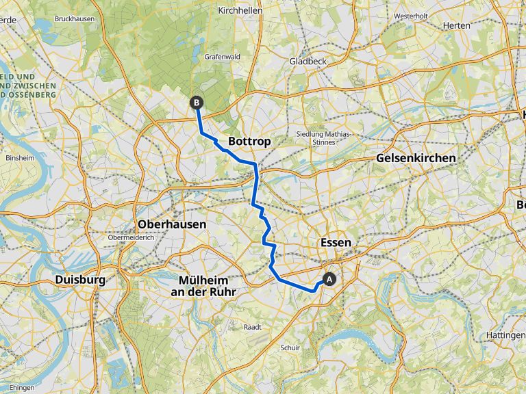 Q54 Bus Route Map Fahrradtour Zur Halde Haniel | Bike Tour | Komoot