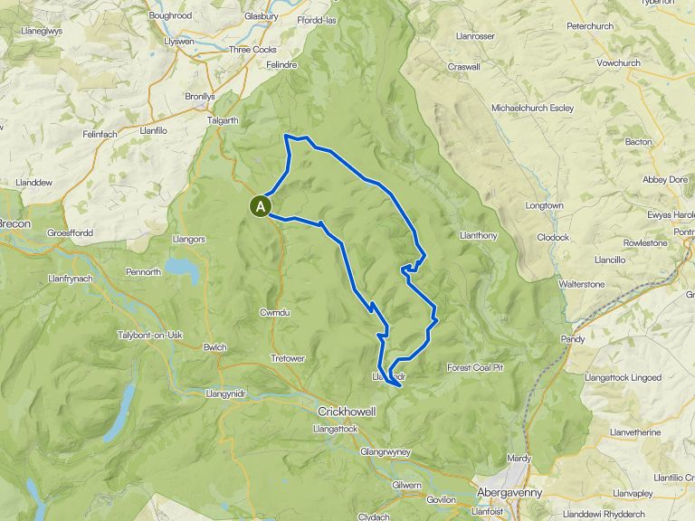 Gwyne Fawr, Llanbedr & Rhiw Trumau loop from Pengenffordd — Bannau ...