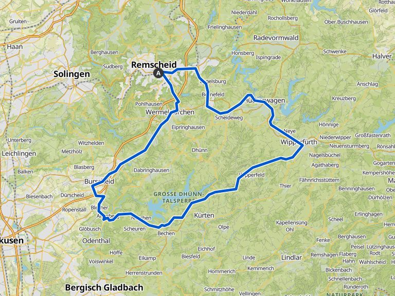 Altenberg – Altenberger Dom Loop from Remscheid Hbf | bike Tour | Komoot