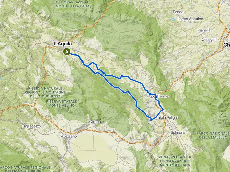 L'Aquila - Molina - Raiano - Navelli - L'Aquila | Rennrad-Tour | Komoot